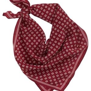 Madewell Square Silk Bandana Red